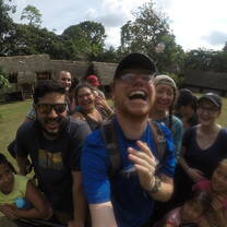 This is a group photo with some of the OG participants and the children from our host family while we were visiting the Tsachila Communtiy