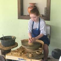 GPSA participant making pottery in Belize.