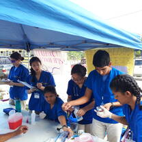 GPSA team during a health fair in Beliez