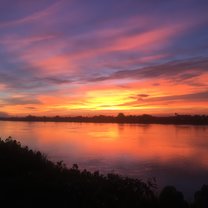Sunset in NongKhai, Thailand
