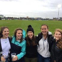 Enjoying our first rugby game!
