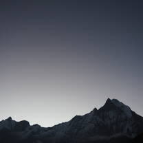 Sunrise at Annapurna base camp in Nepal