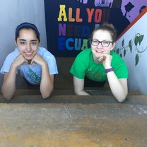 This is a picture of myself and the friend I had made on a previous OG trip. We are both wearing our shirts from a project that we worked on while in Guatemala