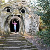 Photo of myself at the Parco dei Mostri in Bomarzo, Italy near Viterbo Parco dei Mostri Mouth