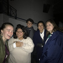 With friends at the observatory, laughing, and having fun