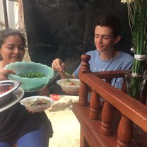 A home-made meal a couple hundred feet above ground A home-made meal a couple hundred feet above ground