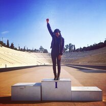 During Black History Month in Greece I went to the first Greek Stadium to recreate the 1968 Black Power salute.