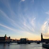 Skies during a study tour to Stockholm with class
