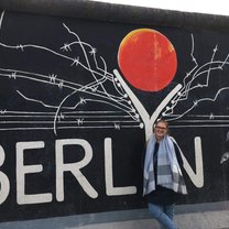 In front of the East Side Gallery