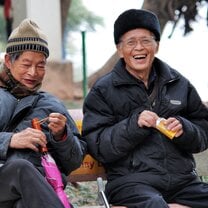 Vietnamese men smiling