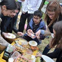 picnic with a group of friends