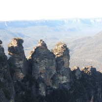 A natural rock formation in the Blue Mountains, a part of our first week orientation.