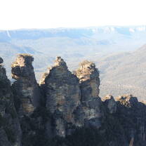 A natural rock formation in the Blue Mountains, a part of our first week orientation.