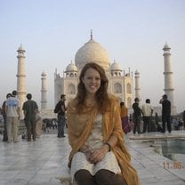 Myself in front of the Taj Mahal