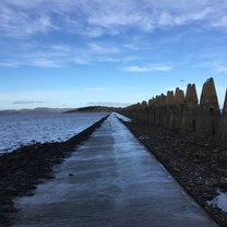 Crampons island at low tide