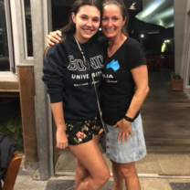Jackie Chapman and I on my last night- we were both crying!