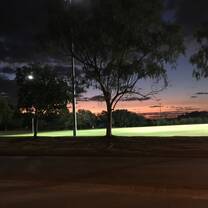 Sunset on campus
