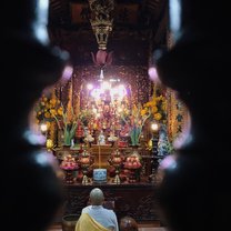 A Silent Moment in a Temple in Chiang Mai 