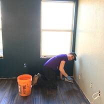 Fiancé working 