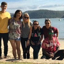 Me and my friends at Palm Beach Wharf!