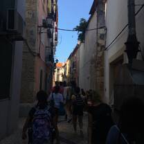 The group walking down one of many beautiful streets!