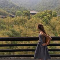 Picture of the tea mountain in Huzhou - This picture shows me looking at the beautiful nature at the tea mountain.  