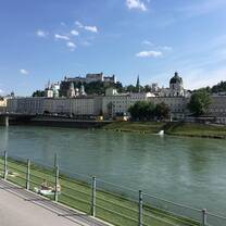 The castle located in Salzburg that is right outside the school 