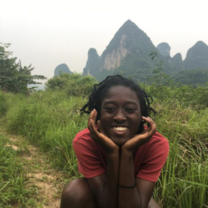 My during a bike ride in Guilin