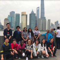 My friends (American and Chinese) in front of the bund