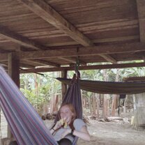 Relaxing in a hammock after a day of work on a banana farm in Ecuador