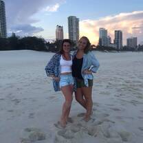 Enjoying the evening at Broadbeach, QLD.