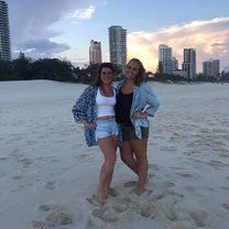 Enjoying the evening at Broadbeach, QLD.
