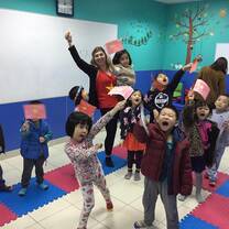 Kindergarten class celebrating the Vietnam U-23 football team's win in the semi-finals!