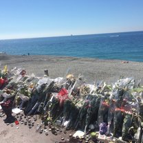 Flowers for the victims of Bastille Day attack