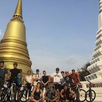 Blue Cohort visiting a temple. 