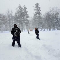 First big dump in EA training.  It’s snowing