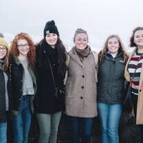 My Flatmates and I Outside of Edinburgh Castle