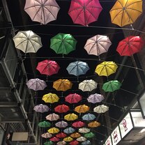 This was taken in Dublin, where a group of students and I randomly stumbled upon these umbrellas.