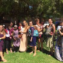 Attending an Easter Service in th community with our babies