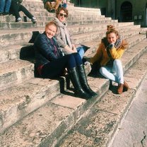 Enjoying the afternoon in Piazza Novembre IV