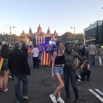 Catalan Independence Demonstration in Plaza España