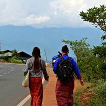 walking in Punakha