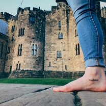 Wanderlust tattoo after studying abroad in Alnwick Castle