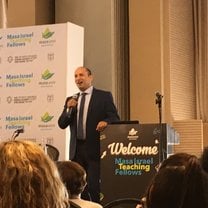 Minister of Education and HaBayit HaYehudi leader, Naftali Bennet, speaks at MITF's opening event. Attendance was mandatory.