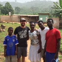 Staying at the village in Ghana