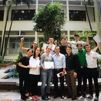 Photo when we celebrate with the company and friends