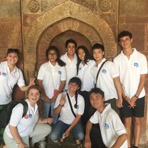 Nav Ratri Festival Exchange students in India From France, USA, Italy, Japan, Thailand