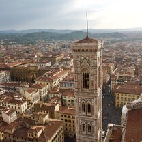 "On top of the Duomo" This picture was taken at the top of the heart of Florence; the Duomo. I climbed the 463 steps to the top and looked over the entire city. It was one of prettiest views I've ever seen.