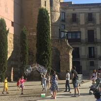 Part of the Gothic Barrio. Enjoyed capturing a typical moment of fun and community.