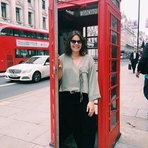 One of London's many iconic phone booths.